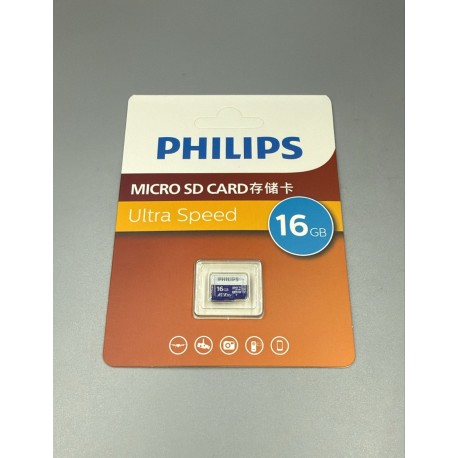 Карта памяти MicroSD 16GB Philips